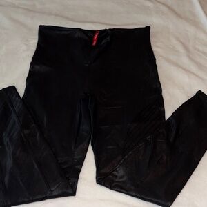 SPANX Shiny Black Leggings